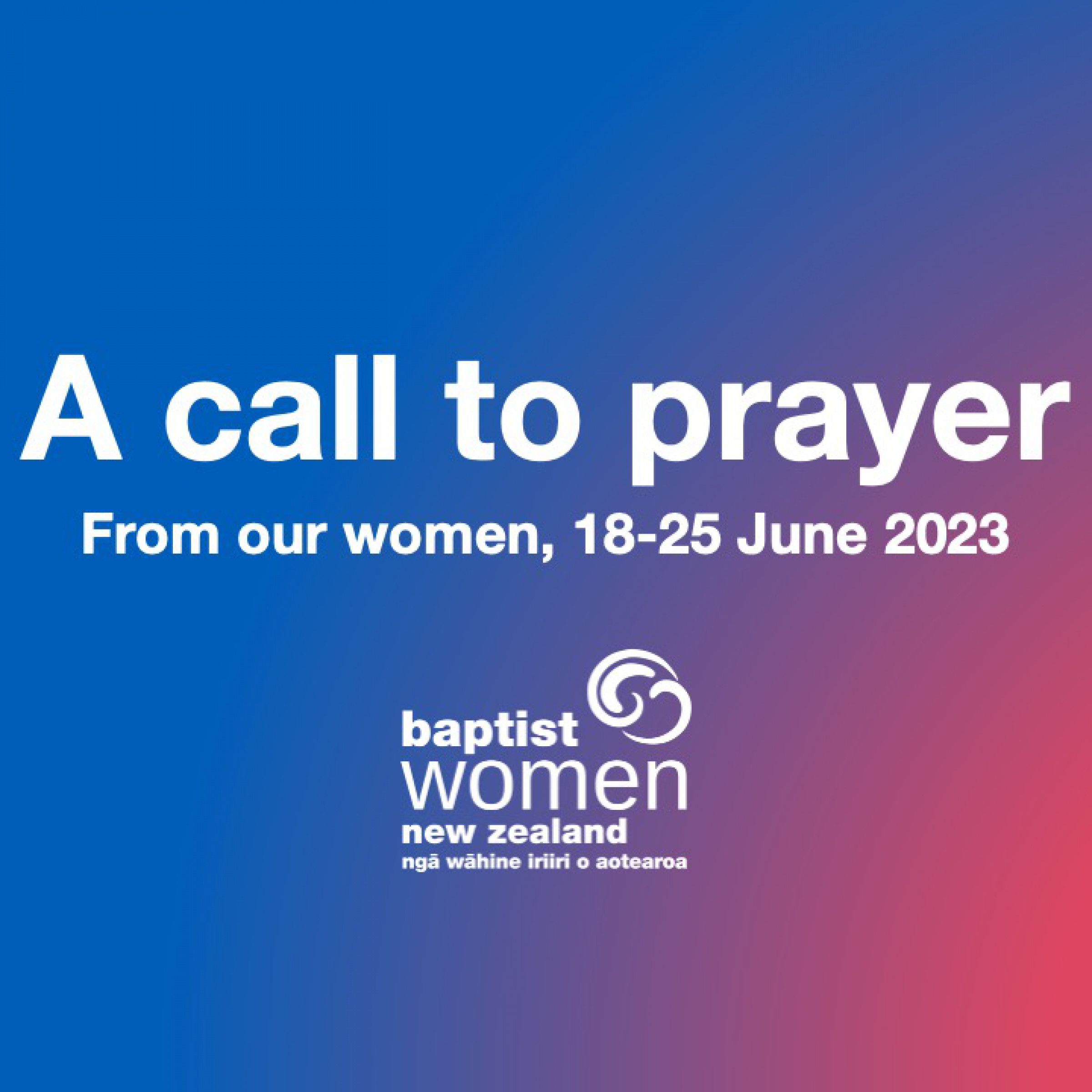 A call to prayer - from our women June 2023 Image